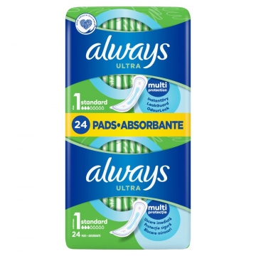 Always Ultra Standard hygienické vložky, Duo pack, 24 ks