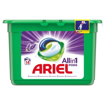 Ariel 3v1 Lavender Fresh gelové kapsle 14 ks (378g)