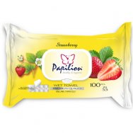 Papilion vlhčené ubrousky s klipem jahoda 100ks
