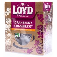 Loyd čaj brusinky/maliny pyramidový 40g