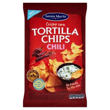 Santa Maria crispy corn Tortilla chips chili 185g