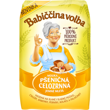 Babiččina volba Mouka pšeničná celozrnná 1kg
