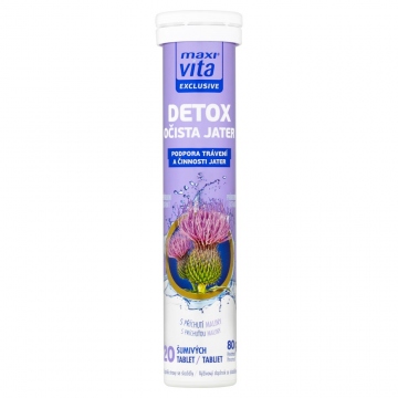 MaxiVita šumivé tablety exclusie detox očista jater 80g