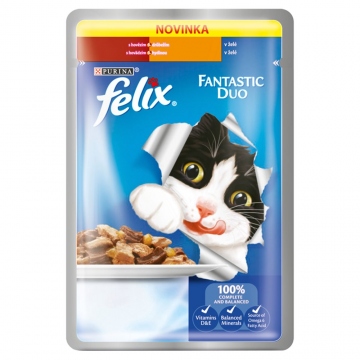 Felix Fantastic Duo hovězí drůbež v želé 100 g