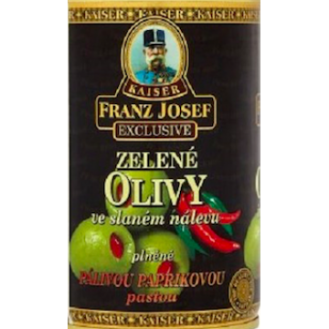 Kaiser Franz Josef Zelené olivy plnené pálivou papričkovou pastou 300 g