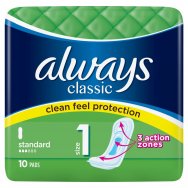 Always vložky classic standard 10ks (size 1)