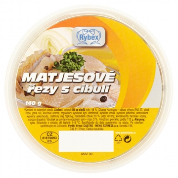 Rybex Matjesové řezy s cibulí 140g