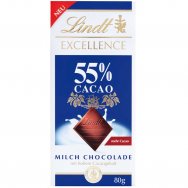 Lindt Excellence Mléčná čokoláda 55% kakaa 80g