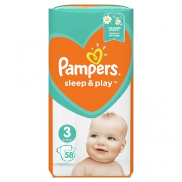 Pampers Plenky Sleep&play 3 Midi 4-9kg 58ks