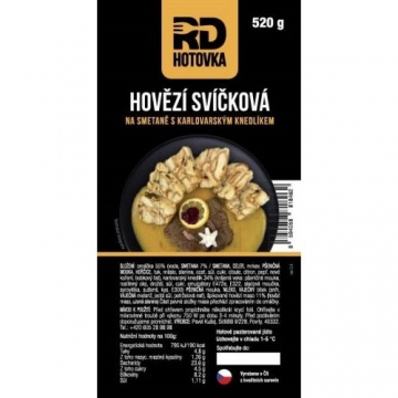RD Hotovka Hovězí svíčková na smetaně s karlovarským knedlíkem 520g