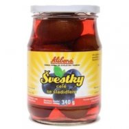 Alibona švestky celé se sladidlem 340g sklo