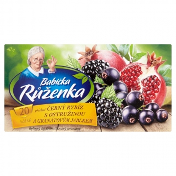 Babička Růženka čaj černý rybíz a ostružinou 20x2g=40g