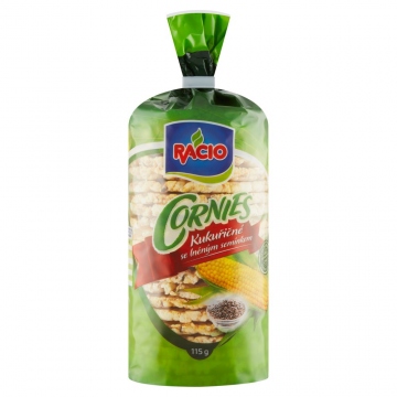 Racio Cornies Kukuřičné chlebíčky 115g se lněným semínkem