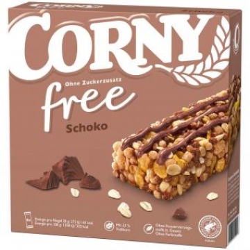 CORNY müsli tyčinky čokoláda bez cukru (6x20g) 120g