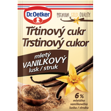 Dr. Oetker Třtinový cukr s mletým vanilkovým luskem 8g