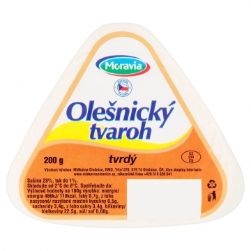 Moravia Olešnický tvaroh tvrdý 200 g