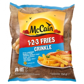 McCain 123 Fries Crinkle 750g hranolky vlnky