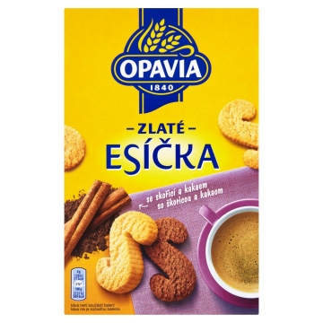 Zlaté sušenky esíčka - Opavia 220g skořicí a kakaem
