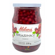Alibona Kompot Brusinky 370g sklo 35