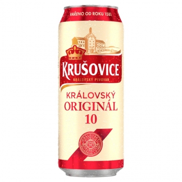 Krušovice Řízná 10, světlé výčepní, plech 500ml