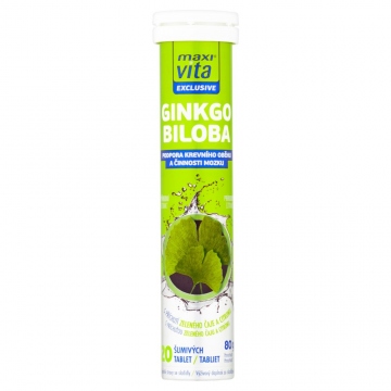 MaxiVita šumivé tablety exclusie ginkgo biloba 80g