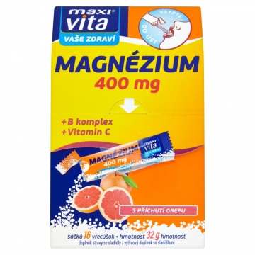 MaxiVita Magnézium 400 mg + B komplex + vitamin C 32g