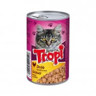 Tropi konzerva drůběžíí pro kočky 830g
