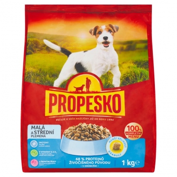 Propesko Granule pro psy 1kg malá a střední plemena