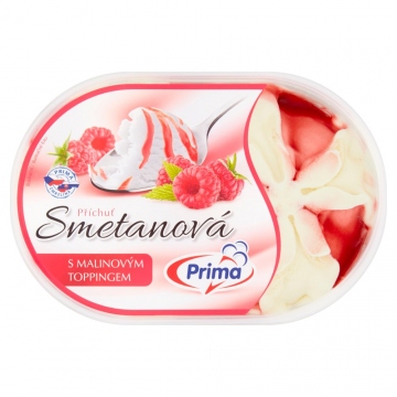 Prima Smetanová a malinový topping 900ml