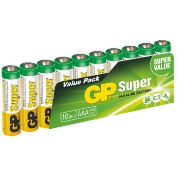 GP Super Alkalická baterie AAA (LR03), 10 ks