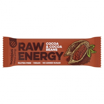Bombus Raw Energy tyčinka kakao a kakaové boby 50g