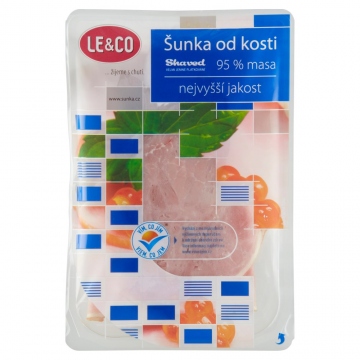 Le & Co Shaved Šunka od kosti nejvyšší jakosti 95% masa 100g