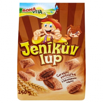 Jeníkův lup - cereální polštářky s čokoládovou náplní 250g BONAVITA