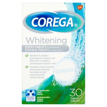 Corega whitening čisticí tablety 30ks