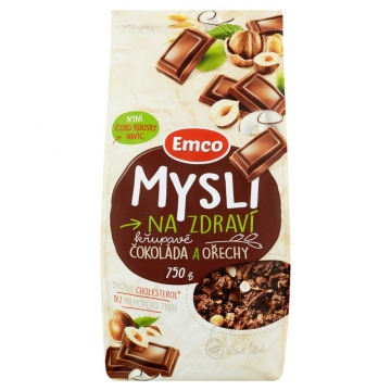 Emco Mysli Křupavé Čokoláda a ořechy 750g