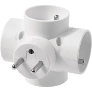 EMOS Rozbočovací zásuvka 4× kulatá, bílá P0040 ( Adaptor )