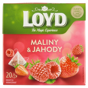 Loyd ovocný čaj aromatizovaný maliny a jahoda 20 x 2 g