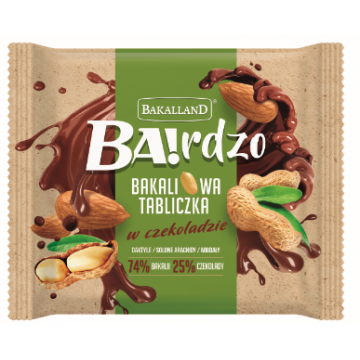 Bakalland BA! Square Delight 65g Ořechová tyčinka s arasídy