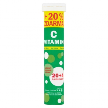 ŠUMIVÉ TABLETY VITAMÍN C 20ks citron