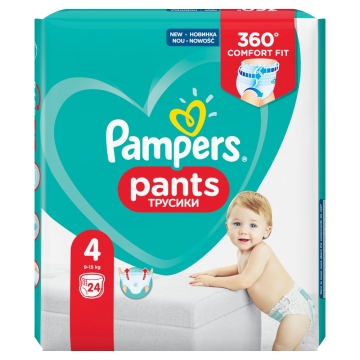 Pampers Plenkové Kalhotky Pants-Carry Pack Velikosrt 4 Maxi (9-14kg) 24ks