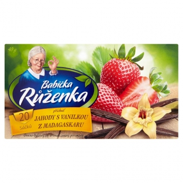 Babička Růženka čaj jahody s vanilkou 20x2g=40g