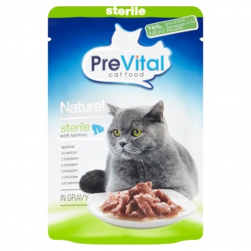 PreVital Sterile kapsička pro kočky- losos v omáčce 85g