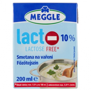 Meggle Bezlaktózová smetana na vaření 10% 200ml