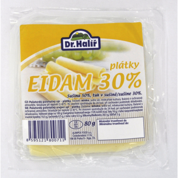 Dr.Halíř Eidam plátky 30% 80g