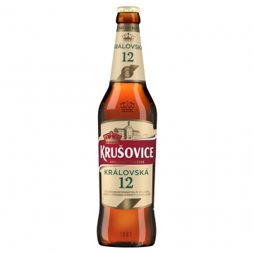 Krušovice Královská 12, světlý ležák, sklo 500ml