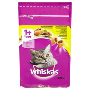 Whiskas granule pro kočky kuřecí 300g