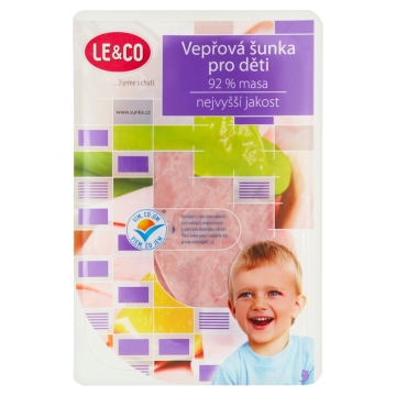 Le & Co Vepřová šunka pro děti nejvyšší jakosti 92% masa 100g
