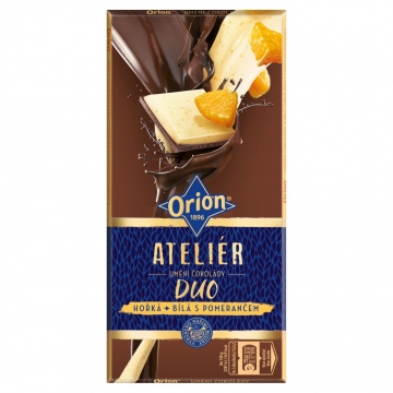 Orion Hořká a bílá čokoláda s pomerančem 100g