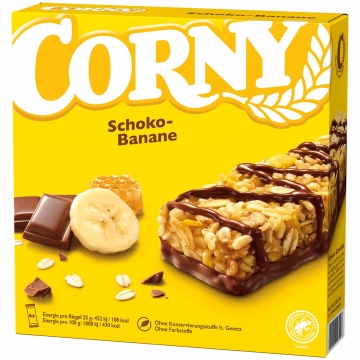 Corny čokoláda a banán cereální tyčinky (6x25g) 150g
