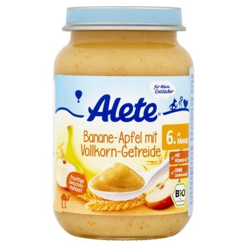 Alete BIO jablečno-banánový příkrm+celozrnná obilovina 190g